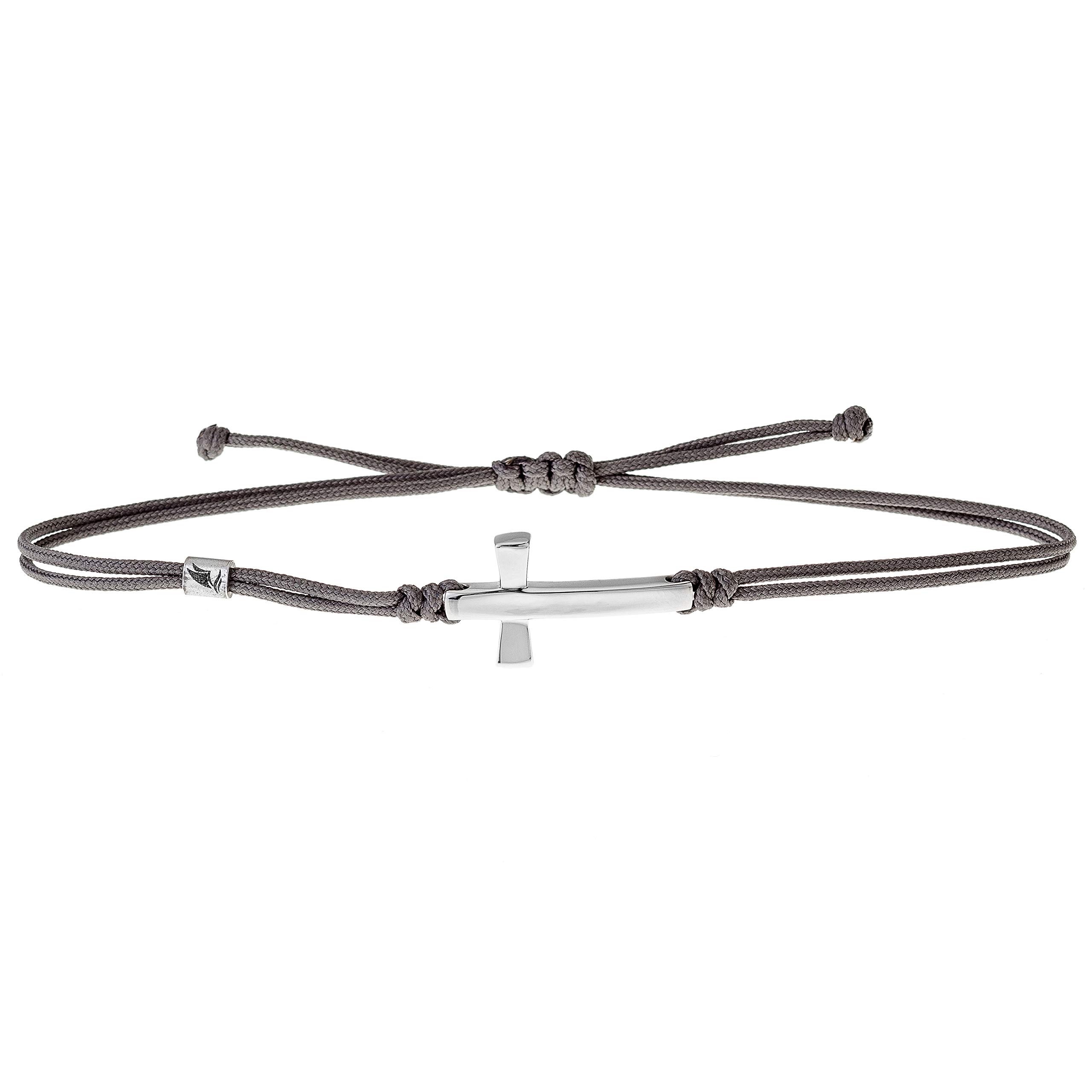 Wind PassionCross Bracelet for Men and Women | Handmade with Waterproof Braided Rope and Stainless Steel Clasp | Cross Bracelet for Sports, Athletics or Surfing for Girls Men