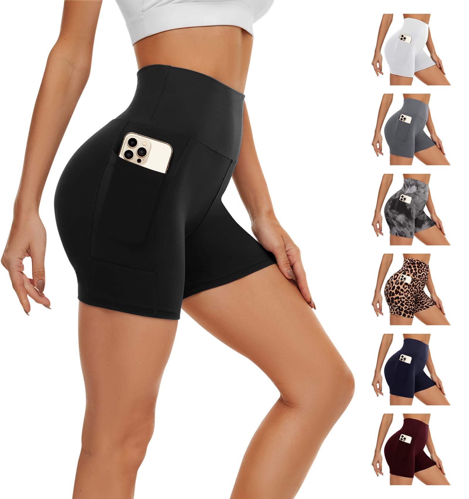 DDOBB Leggings Pantalon De Jogging Femme Avec Poches - Taille Haute Respirant Et Confortable - Sport Yoga Course