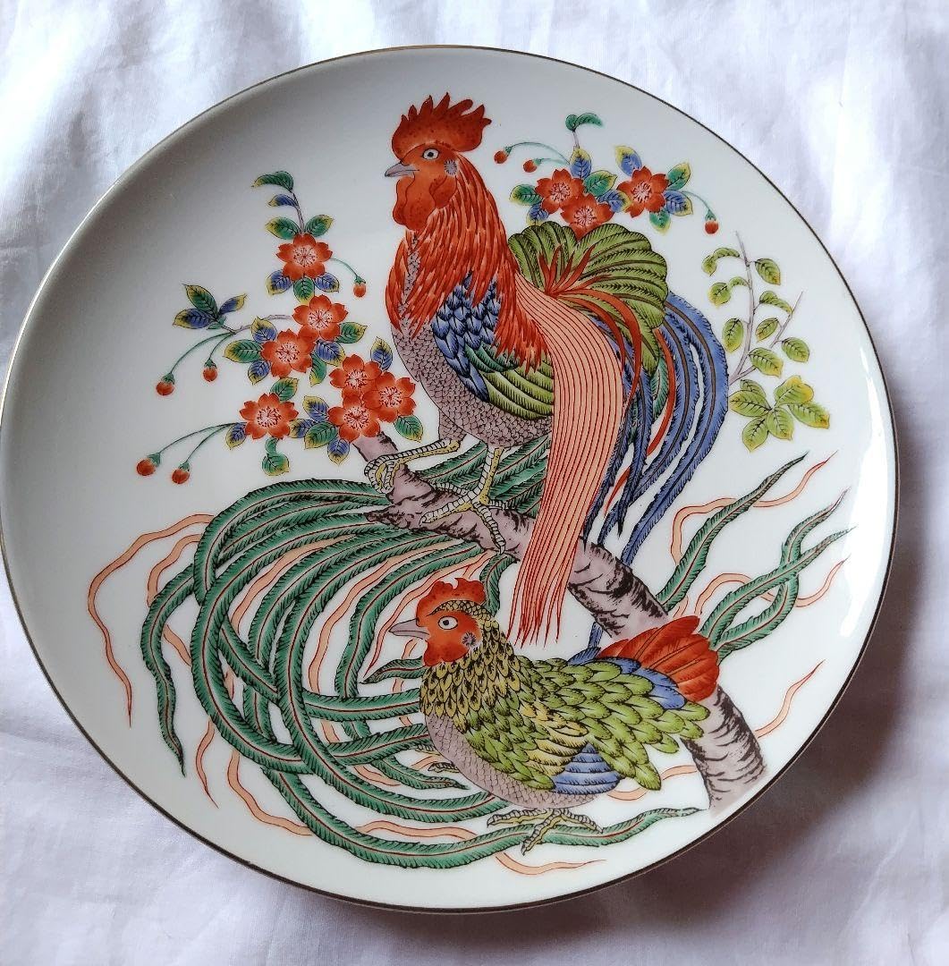 Amazon.co.jp: 有田焼 秀峰 鳥 24cm 絵皿 : ホーム＆キッチン