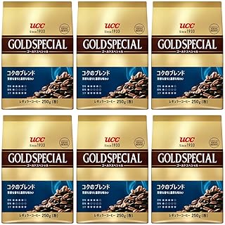 UCC ゴールドスペシャル コクのブレンド 1500g(250g×6個） レギュラーコーヒー（粉）【挽き豆】【焙煎】