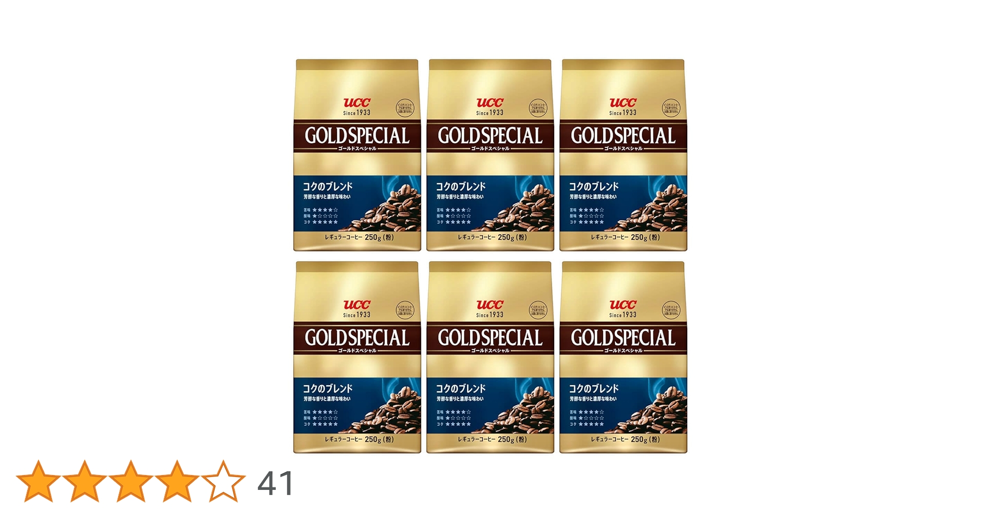 UCC ゴールドスペシャル　スペシャルブレンド　レギュラーコーヒー250g（粉） Amazon | UCC ゴールドスペシャル リッチブレンド 250g | UCC