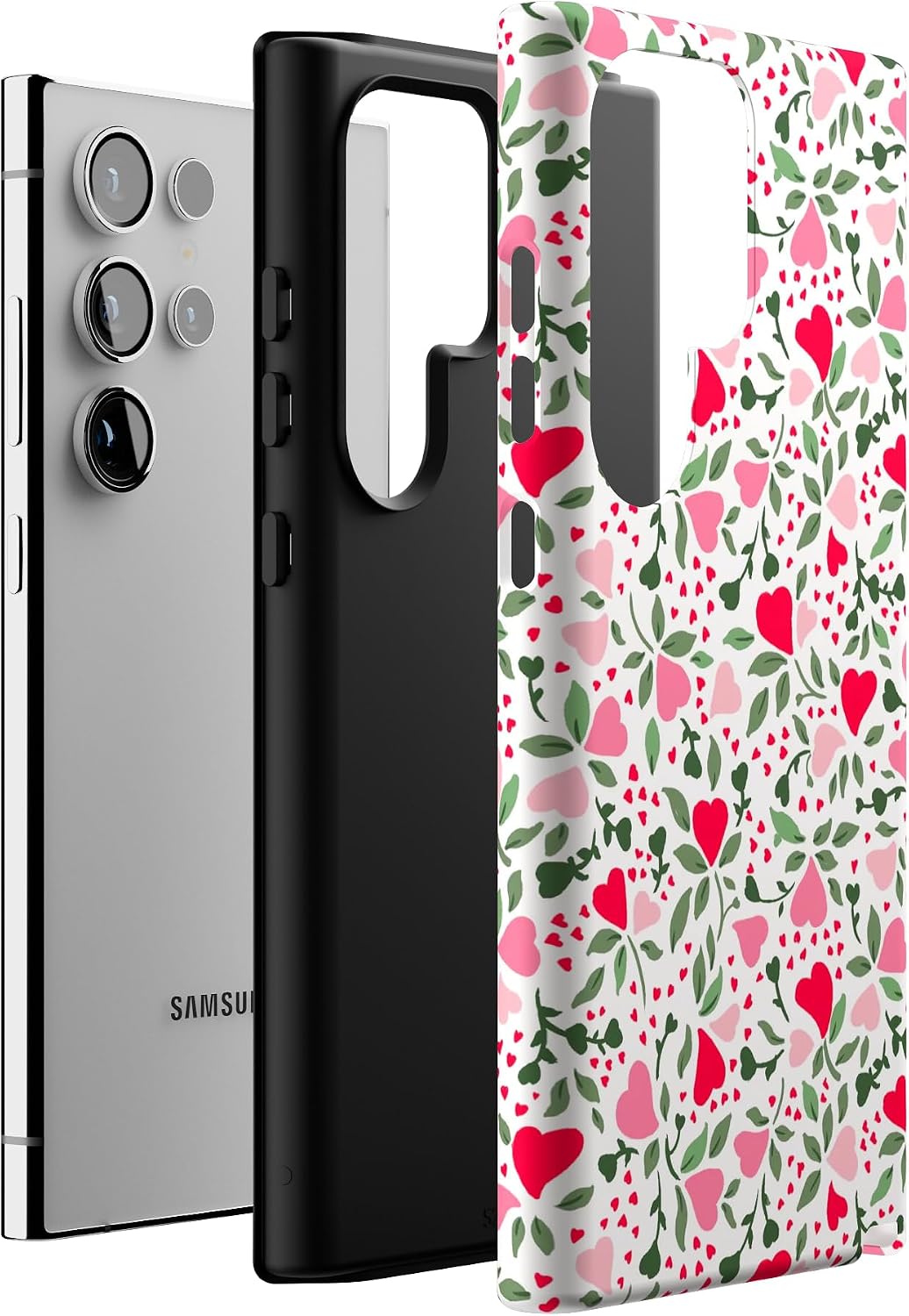 Casely Galaxy S24 Ultra Case | Vines of Love | Floral Heart | Essential Slim Dual-Layer Protective Design