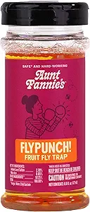 Amazon.com : Aunt Fannie's FlyPunch Fruit Fly Trap for Indoor and Kitchen Use, Ready to Use, Made with Plant Based Ingredients, Safe Near Food, Each Bottle Lasts Up to 30 Days, Pack of 1