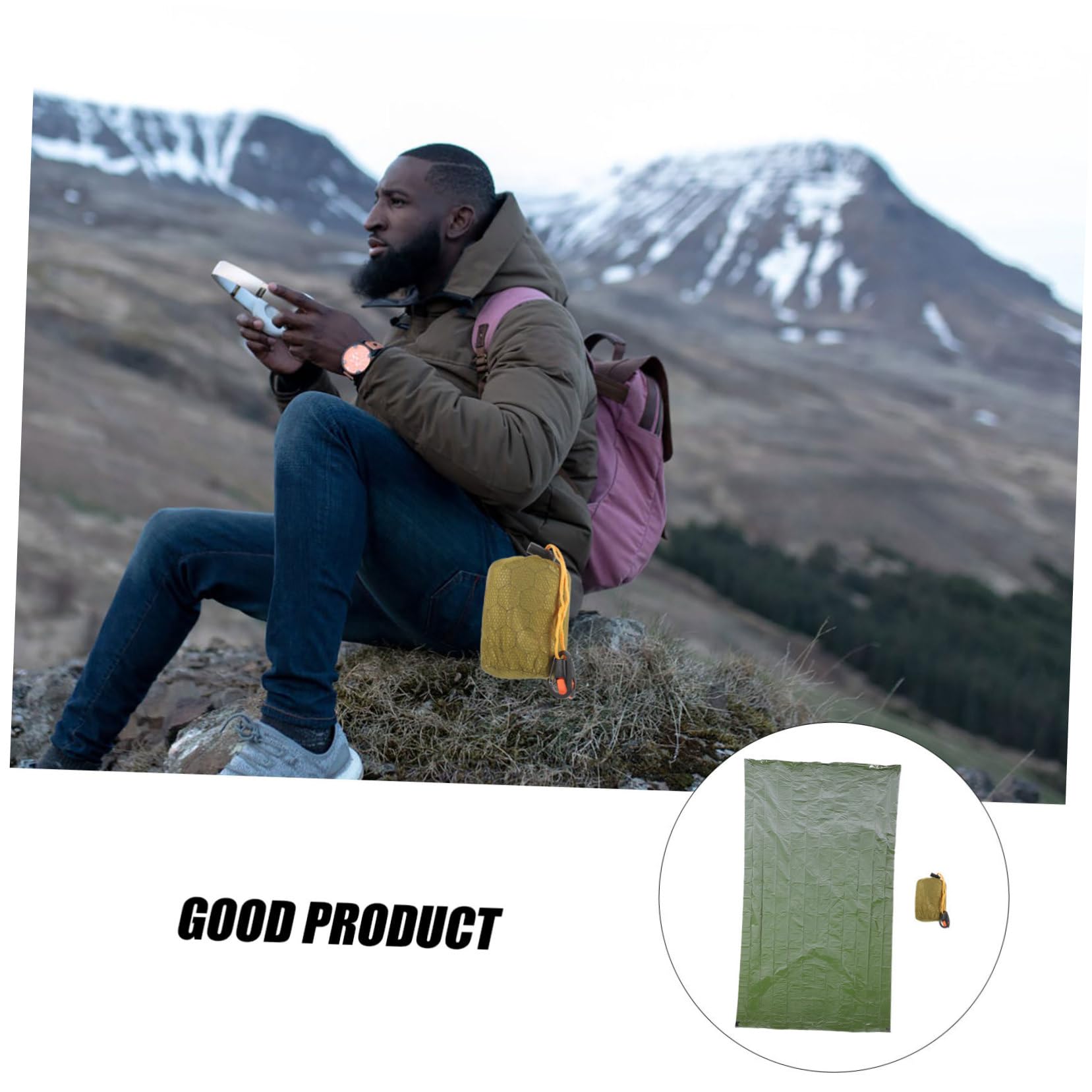 NAMOARLY 1Set Lightweight Thermal with Compression Sack for Camping Hiking and Emergency Use Compact and Portable Design for Outdoor Exploration and First Aid