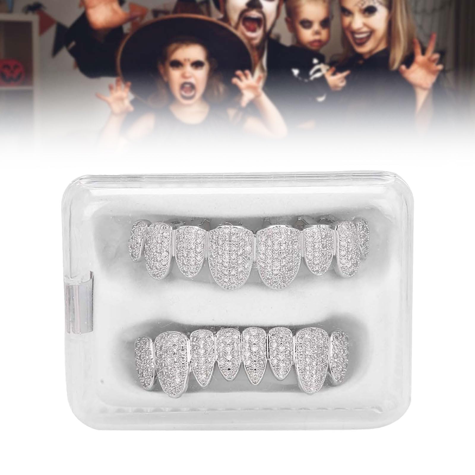 Grillz dental, Grillz Diente, Grillz Dientes Hip Hop Teeth Grill Set Microset Diamond Braces respetuoso con el medio ambiente Latón Galvanik Grill Prá