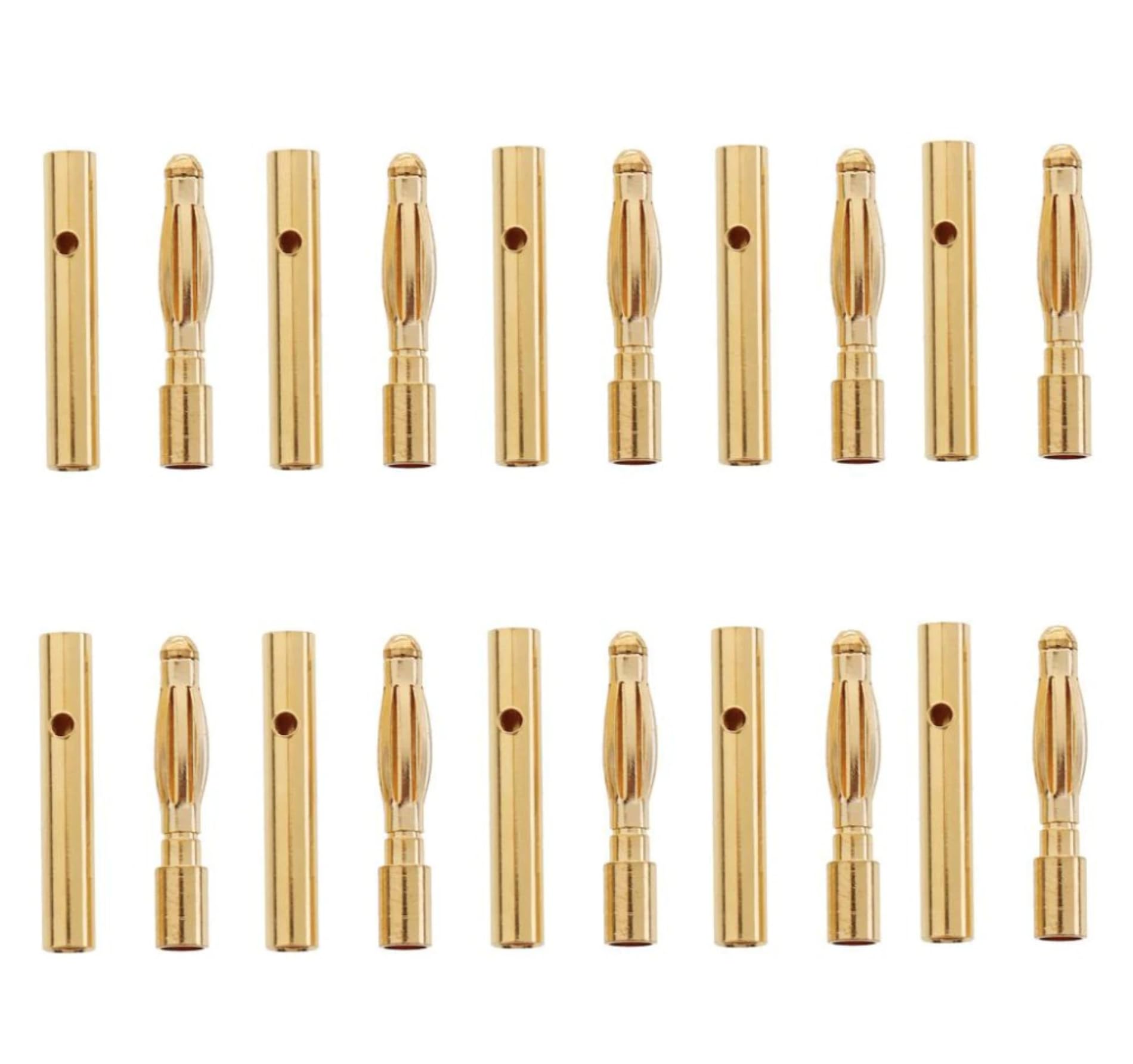 Yiqigou Lot de 20 paires de connecteurs mâles femelles plaqué or pour batterie RC ESC Lipo 2 mm