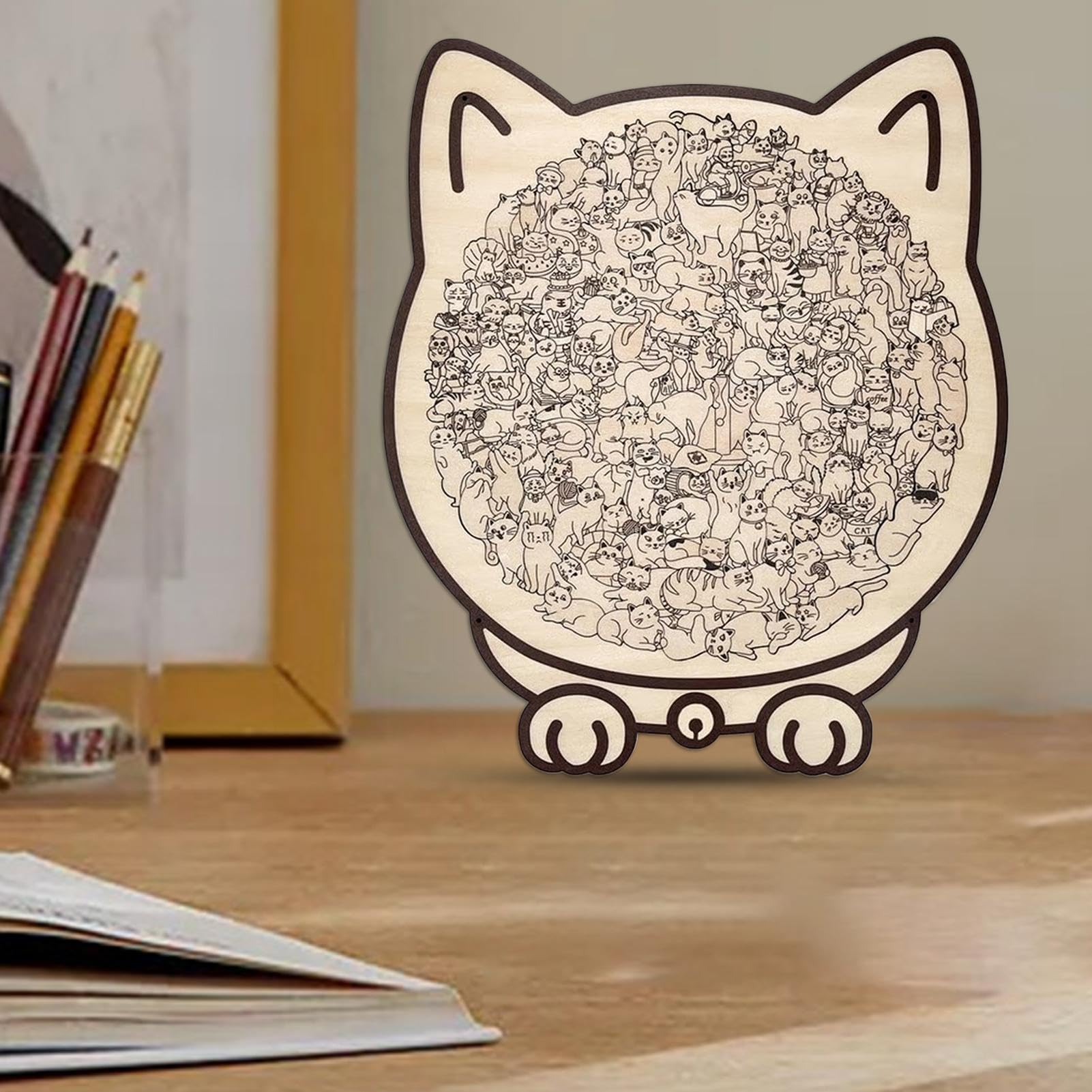 Puzzle Raffiguranti Gatti Per Adulti 135 Pezzi Giochi Da Tavolo Educativi | Puzzle In Legno Con Decorazione A Tema Animale Per Bambine, Bambini 'Asilo, a Infanzia E Ragazzi