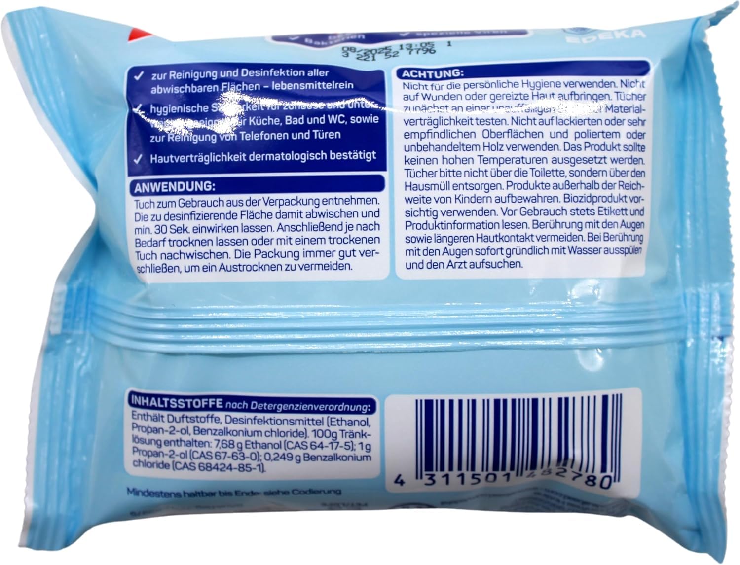 Edeka Gut & Günstig Hygienetücher 15 Stück, 20er Pack (300 Stück)