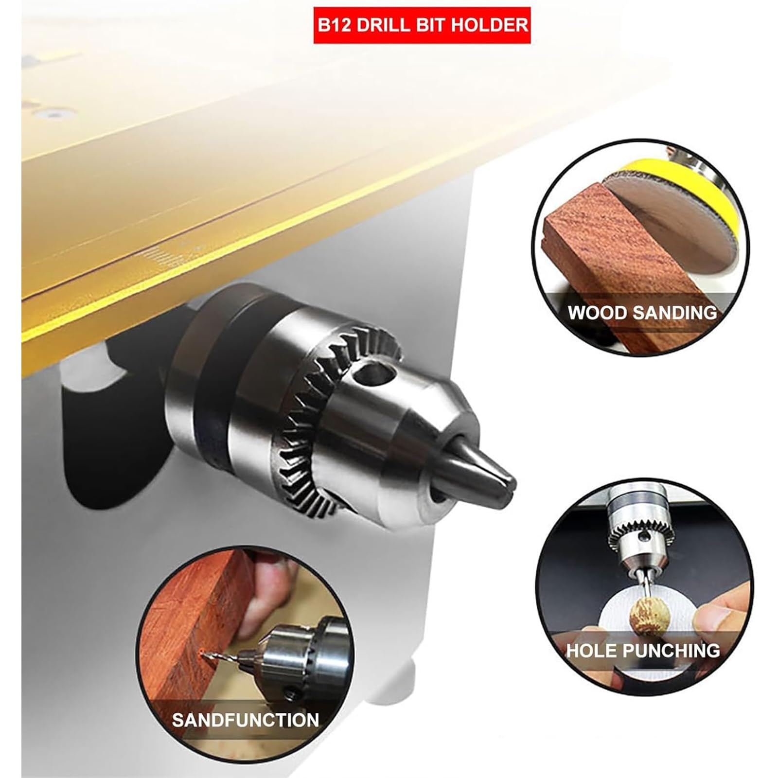 Mini sierra de mesa, herramienta de corte de escritorio de precisión, 0-29 mm de grosor, 7 velocidades ajustables, 4000-9000 RPM para manualidades y proyectos de carpintería