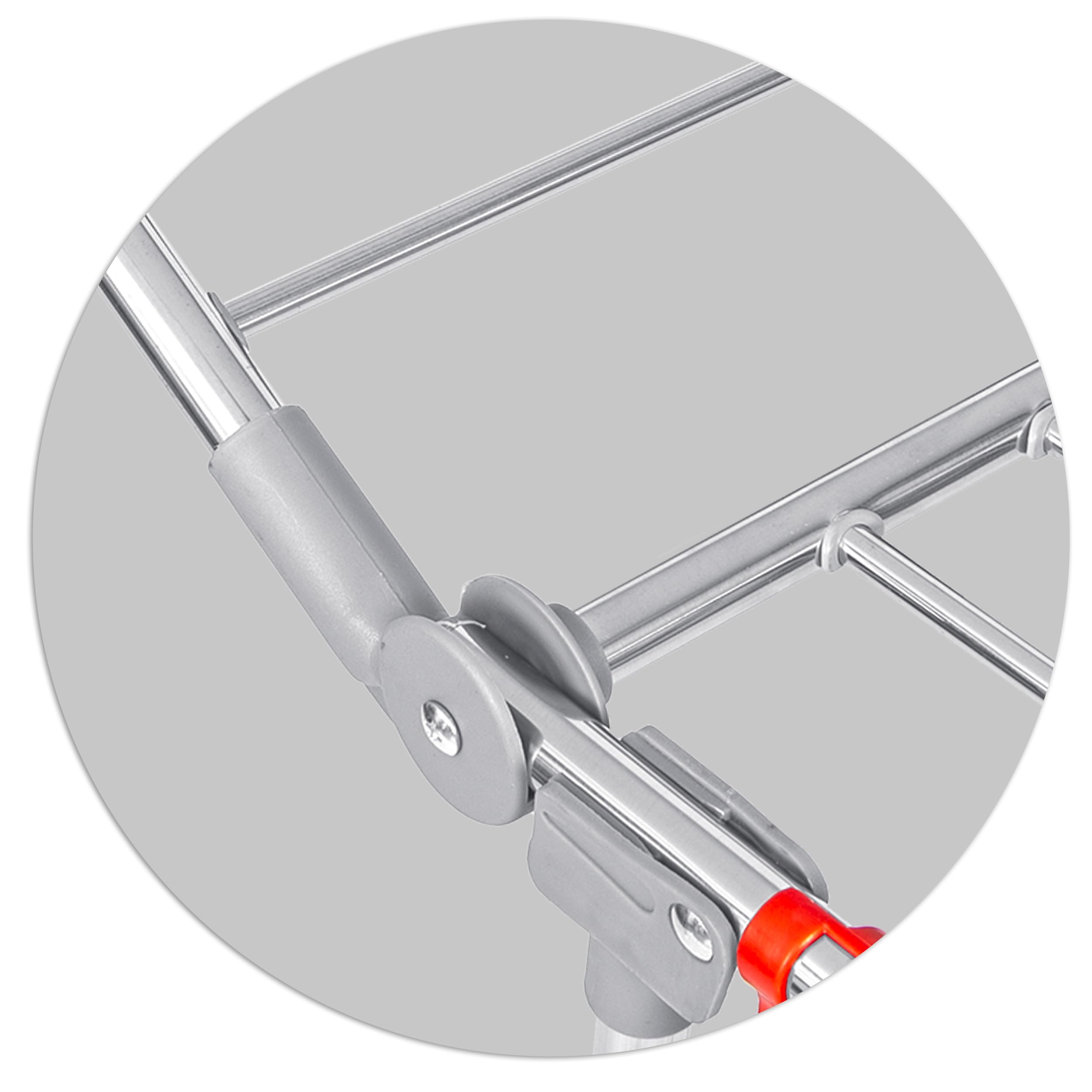 Wäscheständer XXL Rostfrei Outdoor Ausziehbar Teleskopisch Wäscheflügeltrockner Wäschetrockner Ständer Stabil Mit Rutschfesten Füßen Große Trockenfläche 27 M Lydia 190-260 x 60 x 117 cm