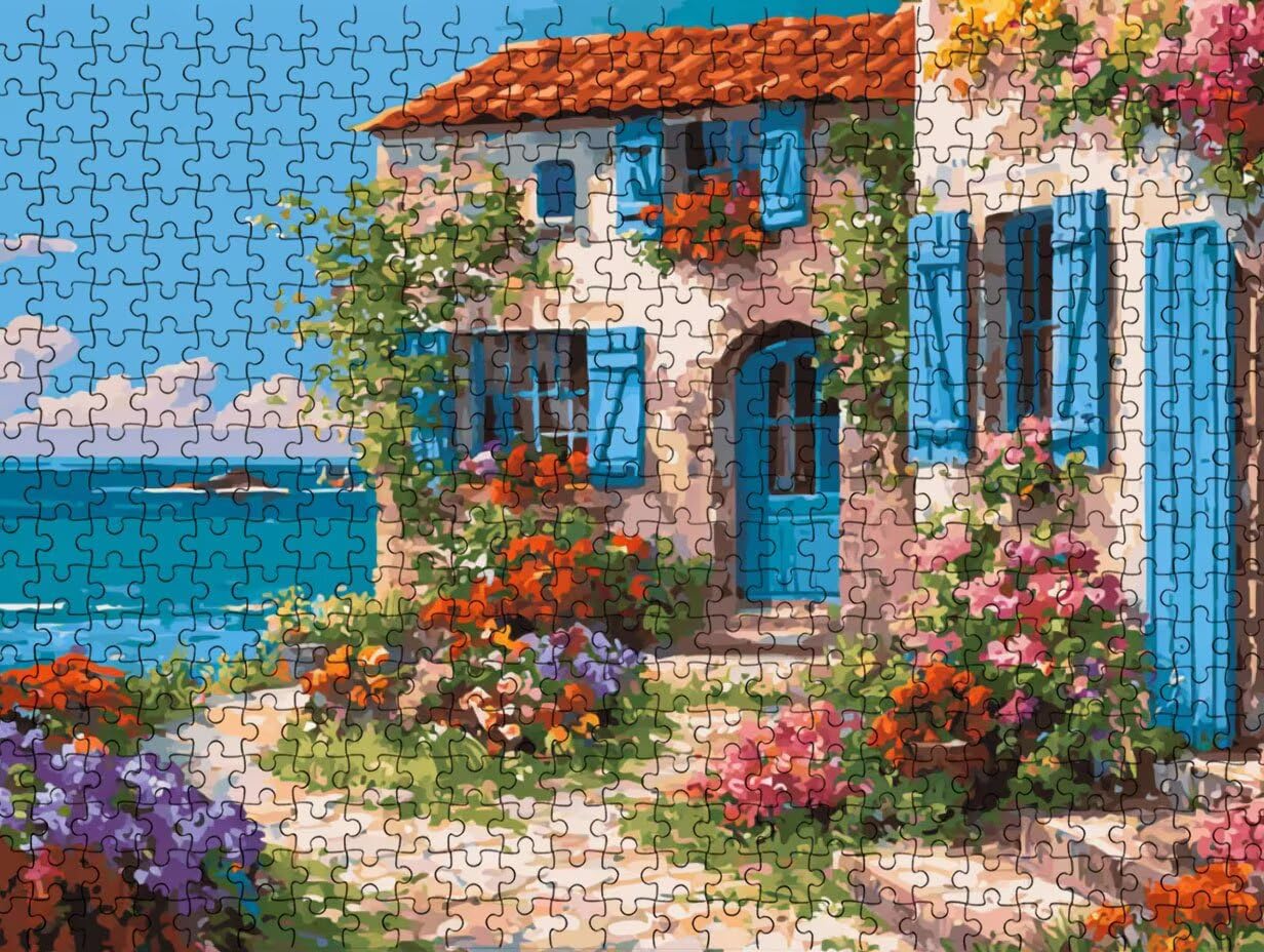 Puzzle dla dorosłych 5000, zabawne puzzle dekoracyjne, domy na wyspie