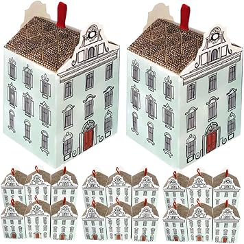 SAFIGLE House Shaped Candy Boxes 20pcs Paper Treat Boxes Xmas Halloween