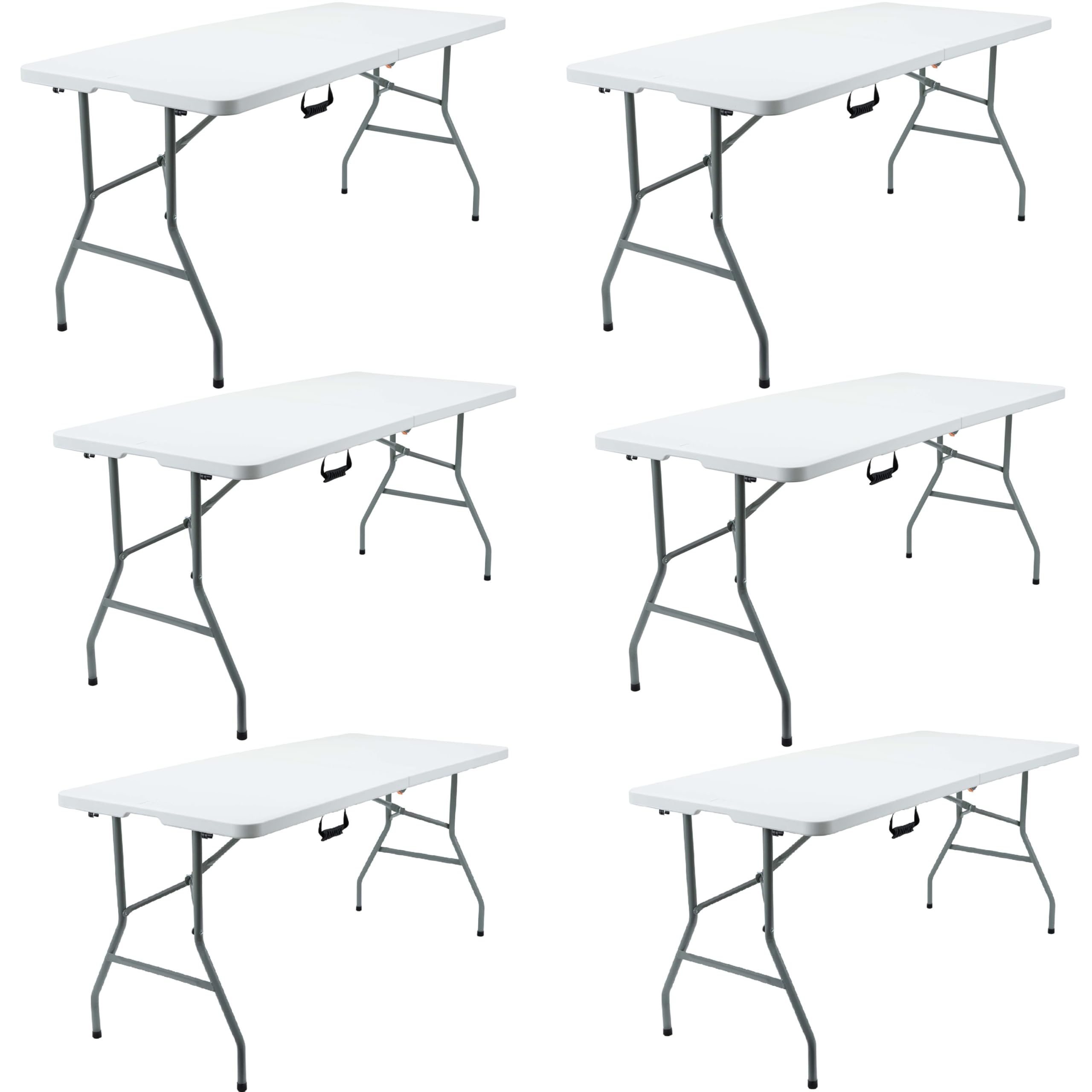 Denny International 1.8M 6ft Heavy Duty Folding Table for Catering Camping Table Trestle for BBQ Picnic Party (2)