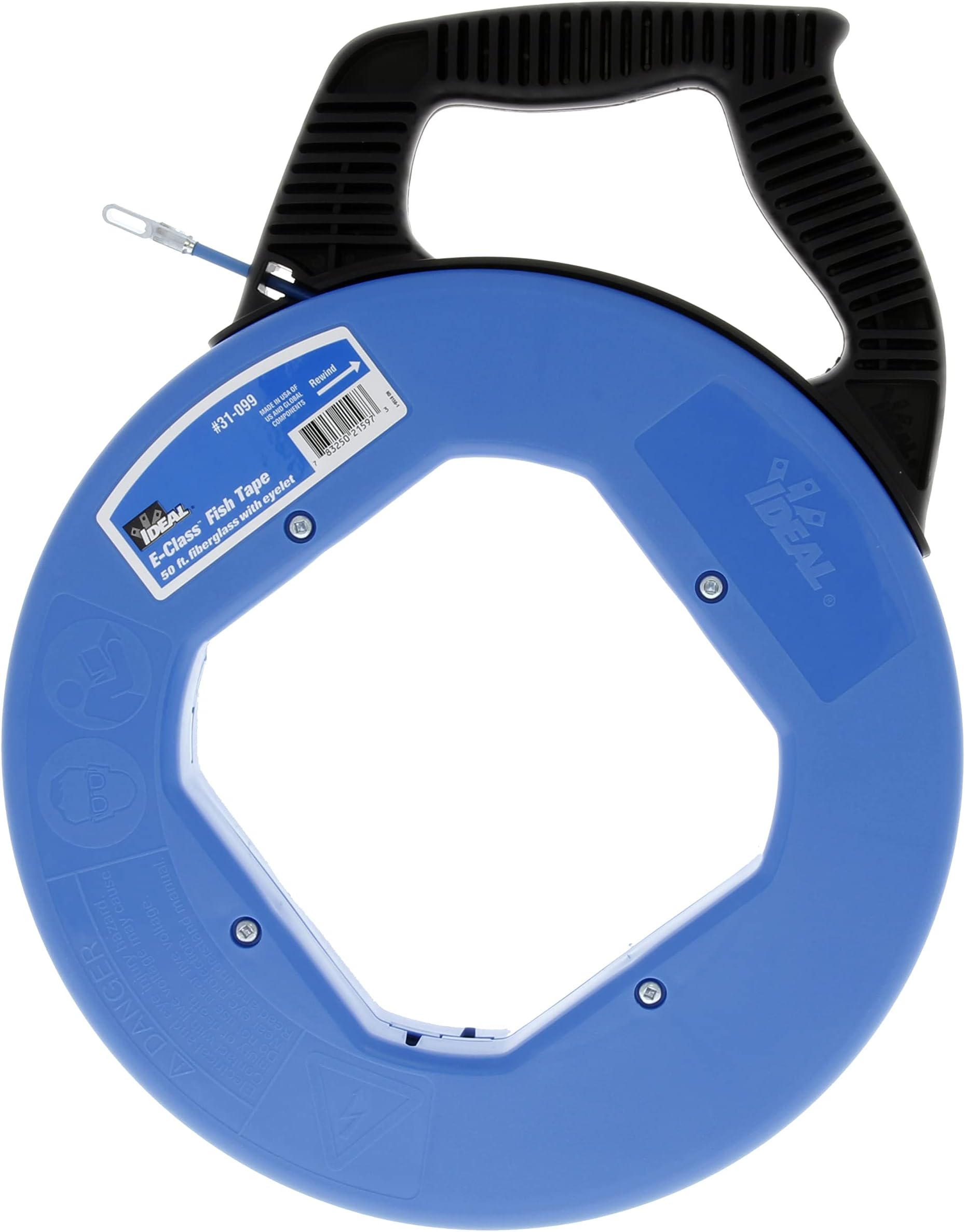 IDEAL Electrical 31-099 Tuff-Grip Pro E-Class Fiberglass Fish Tape w/Eyelet 3/16 in. x 50 ft.