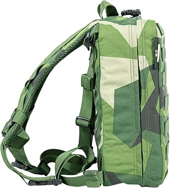Tactical 8L Backpack with Swedish M90 Army Camouflage Pattern - Mobile Molle Daypack for Commuting, EDC & Outdoor