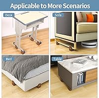 Vista 7 de Elevador de cama con abrazadera de tornillo ajustable, se ajusta al grosor del marco de muebles de 0 a 1.5 pulgadas, altura de elevación de 2