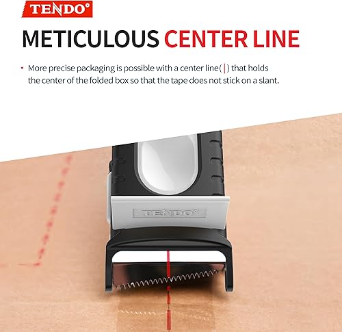 Miniatura 7 de Dispensador de cinta de envío resistente TENDO Premium Line - Dispensador de piezas maestras de 2 pulgadas reutilizable, reemplazable y ecológico