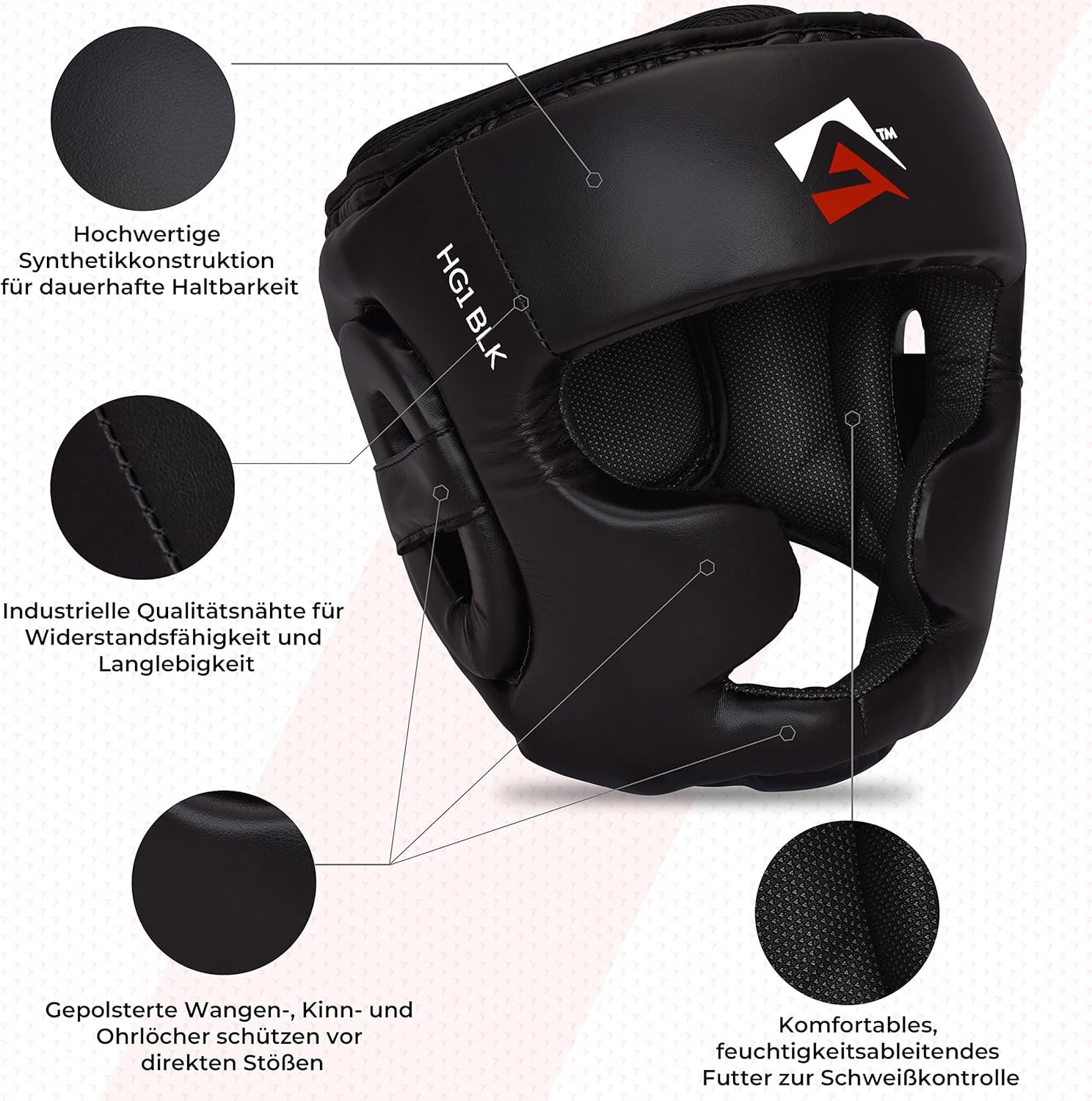 AQF Kopfschutz Boxen, CE-Geprüft Boxing Gesichtsschutz, MMA Kickboxen Kampfsport Helm, Muay Thai Schutzhelm, Box Training Headgear Schoner, Boxhelm Für Taekwondo, Sparring Karate Head Guard