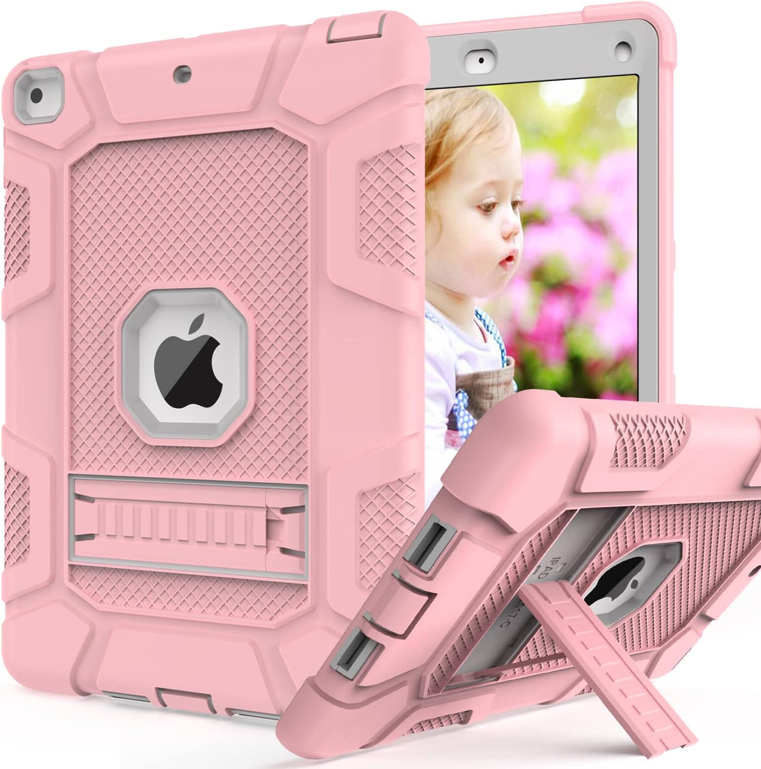 iPad Mini 5 Case, iPad Mini 4 Case, Hybrid Three Layer Armor Shockproof Rugged Drop Protection Cover Case Built with Kickstand for iPad Mini 4/5 7.9 Inch