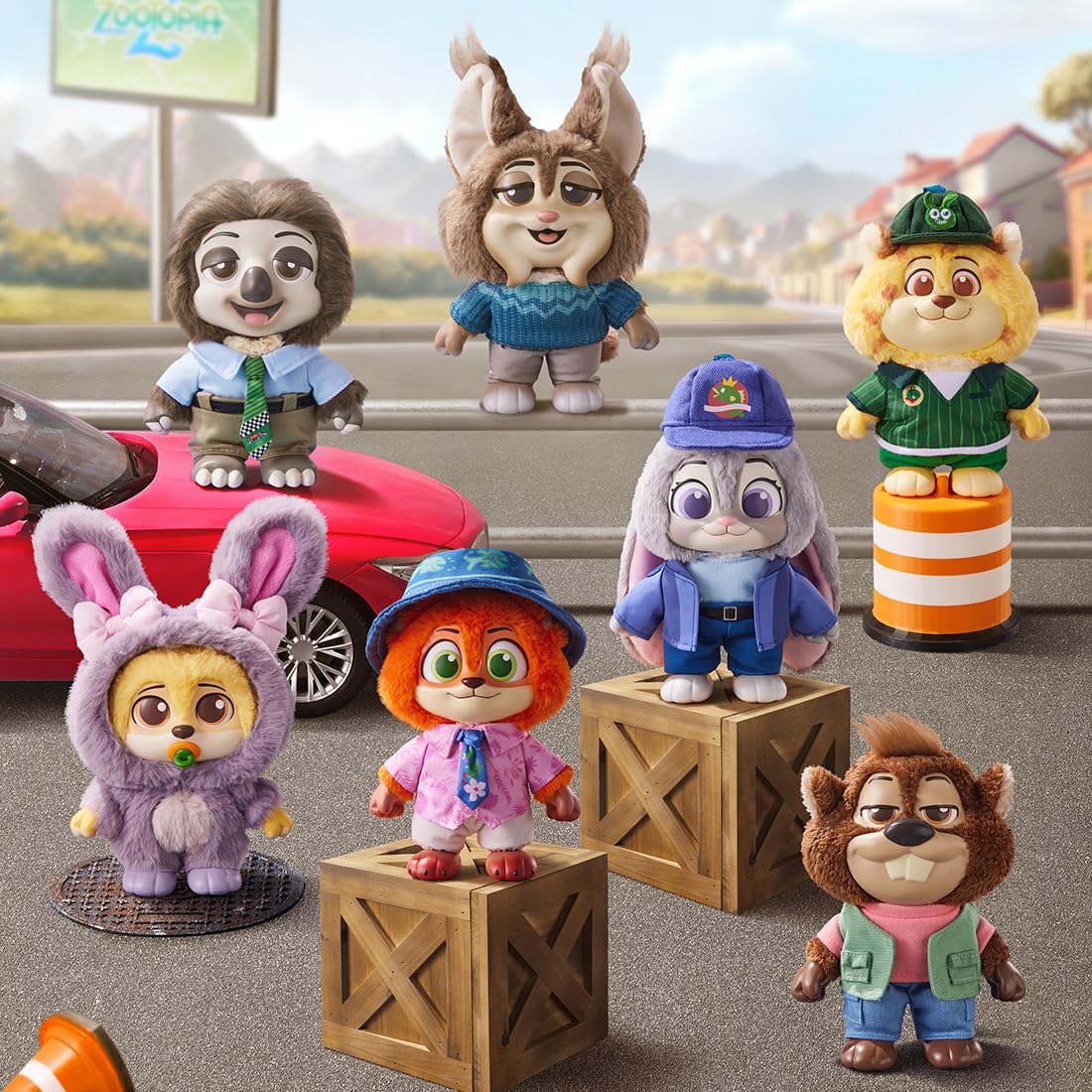 MINISO Disney Zootopia City Residents Series Vinyl Plush Keychain