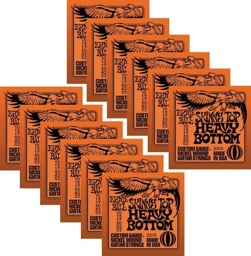 Ernie Ball Bulk 12 Sets, , Electric Guitar Strings, Nickel Wound, Skinny Top Heavy Bottom Gauge (10-52)