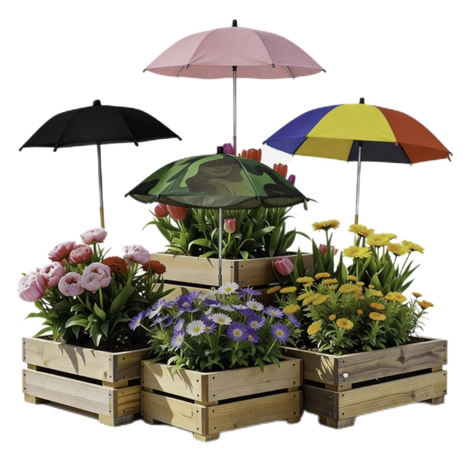 4PCS Plant Umbrellas For Outdoor Plants, UV Protection Plant Shade, Garden Umbrella Shade, For Potted Plants, Garden Beds, Balcony, Backyard