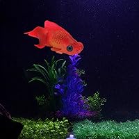 Vista 1 de Silicone Artificial Fish Aquarium Decortion High Simulation Lifelike Floating Fake Betta Fish Tank Ornament (Red Goldfish)