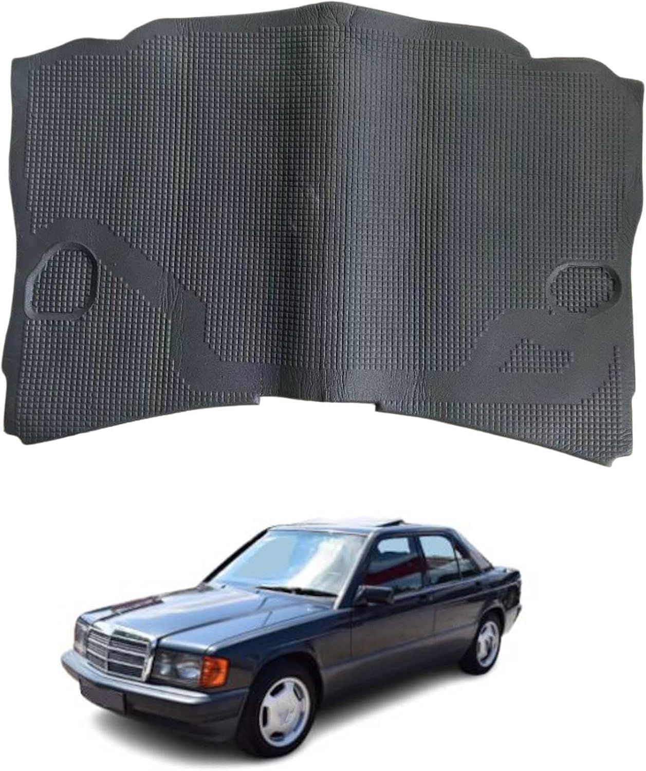 Aislante de capó para Benz 190 W201 (1982-1993) de 10mm con clips OE 2016820326 y fibras PET