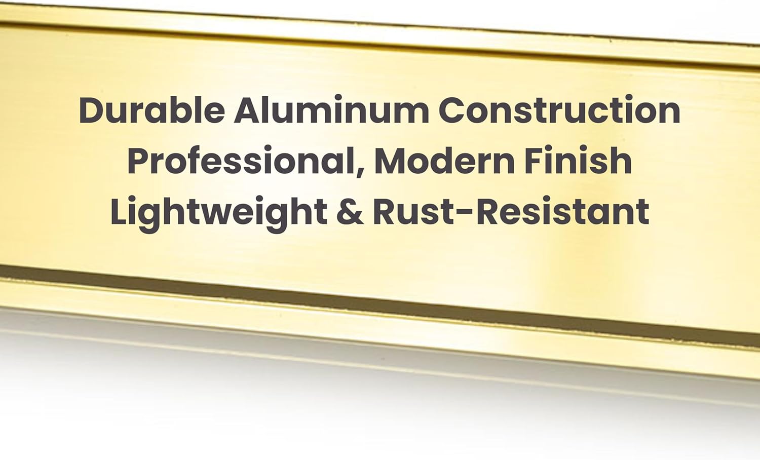 2" x 10" Aluminum Office Desk Nameplate Sign Holder (Gold) 10 Pack