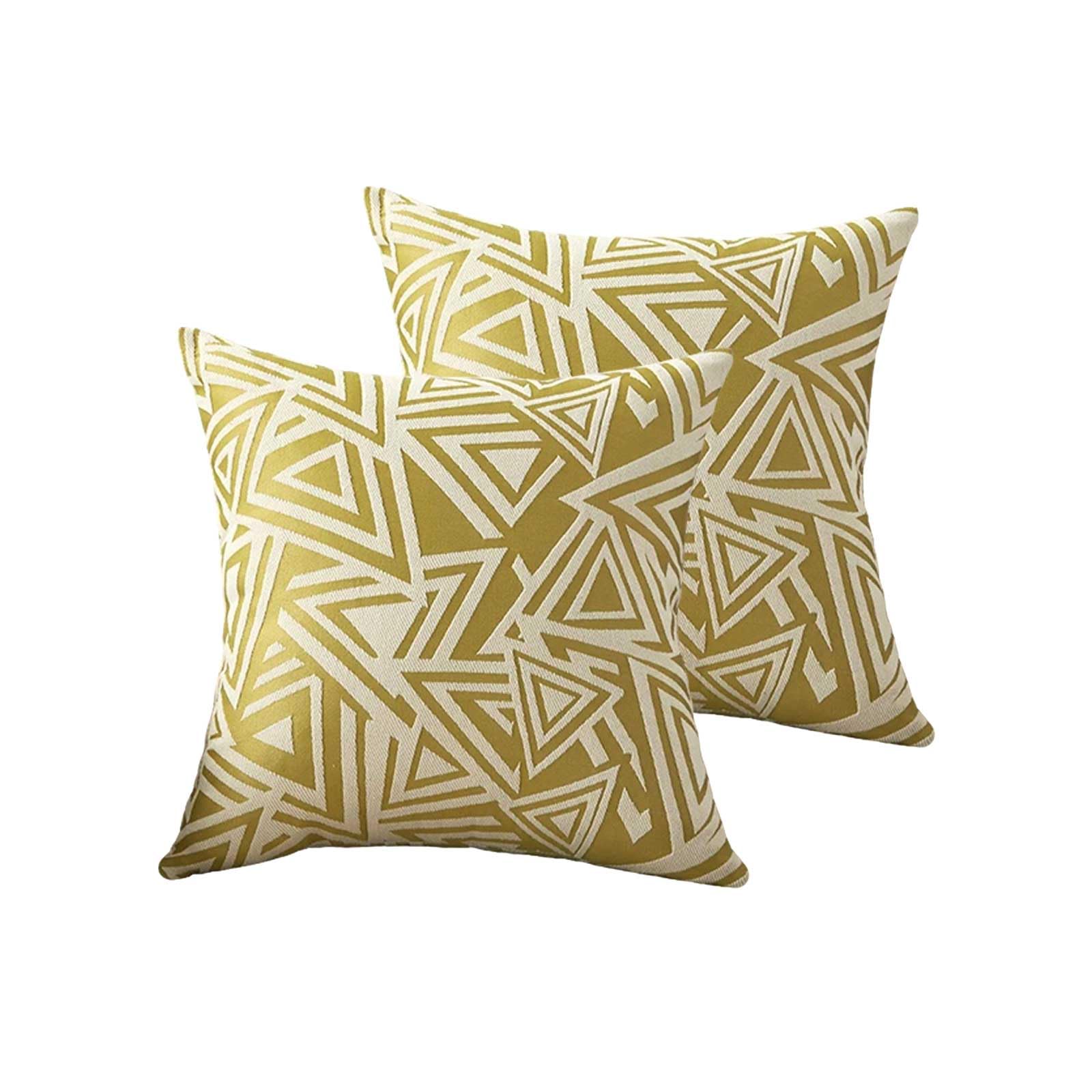 BCCIAPLN Pack of 2 Geometric Jacquard Throw Pillow Covers 18x18 Inch