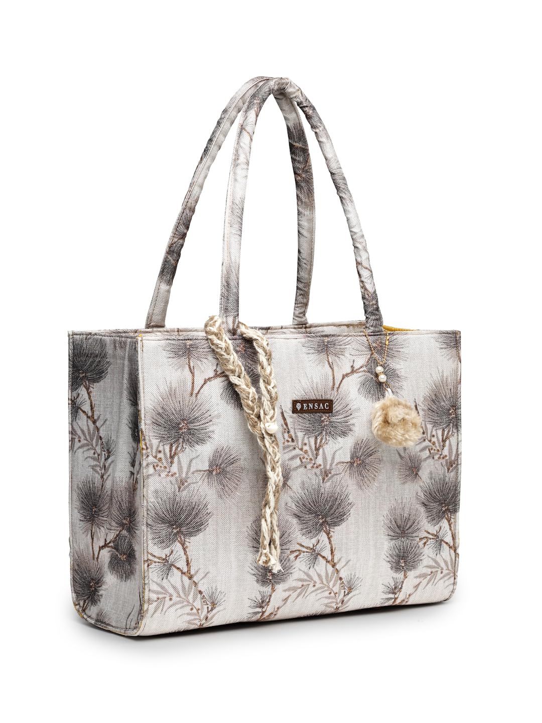 ensac Women’s Floral Print Tote Bag | Lightweight Handbag with Zipper Closure-picture-16