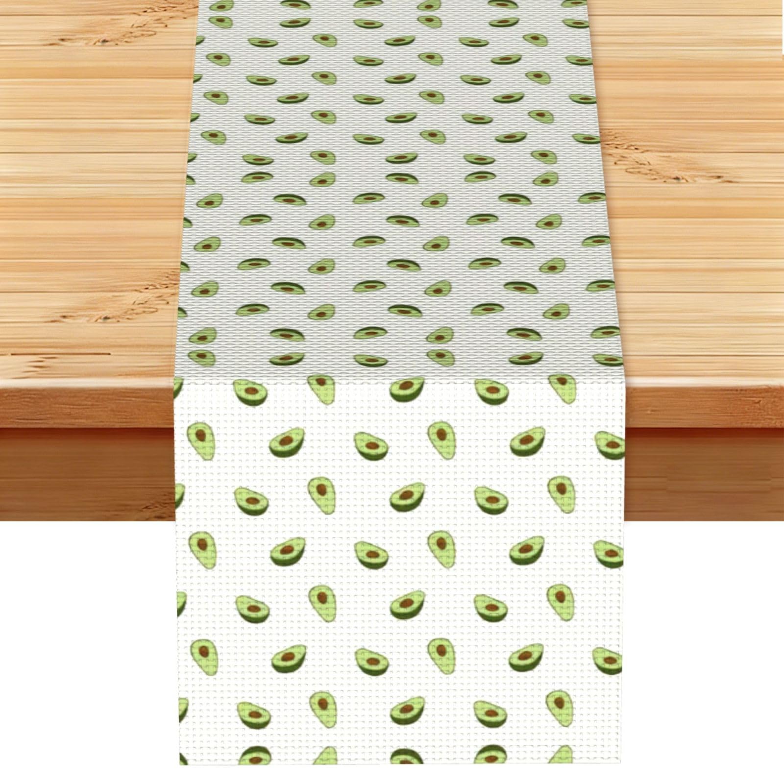 Avocado Stylish Printed Table Cloth, Decorative Table Runner 13x72in for Home, Party and Banquet Home Decor