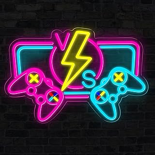Game Room Neon Sign Game Lovers Room Decor Teen Boys Room Decor, LED Game Neon Sign Wall Decor, Gifts for Kids