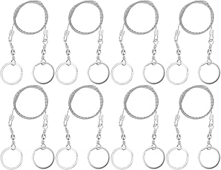 VBESTLIFE 8pcs 72CM Outdoor Wire Saw Stainless Steel Camping Wire Saw Cable Chain Chainsaw