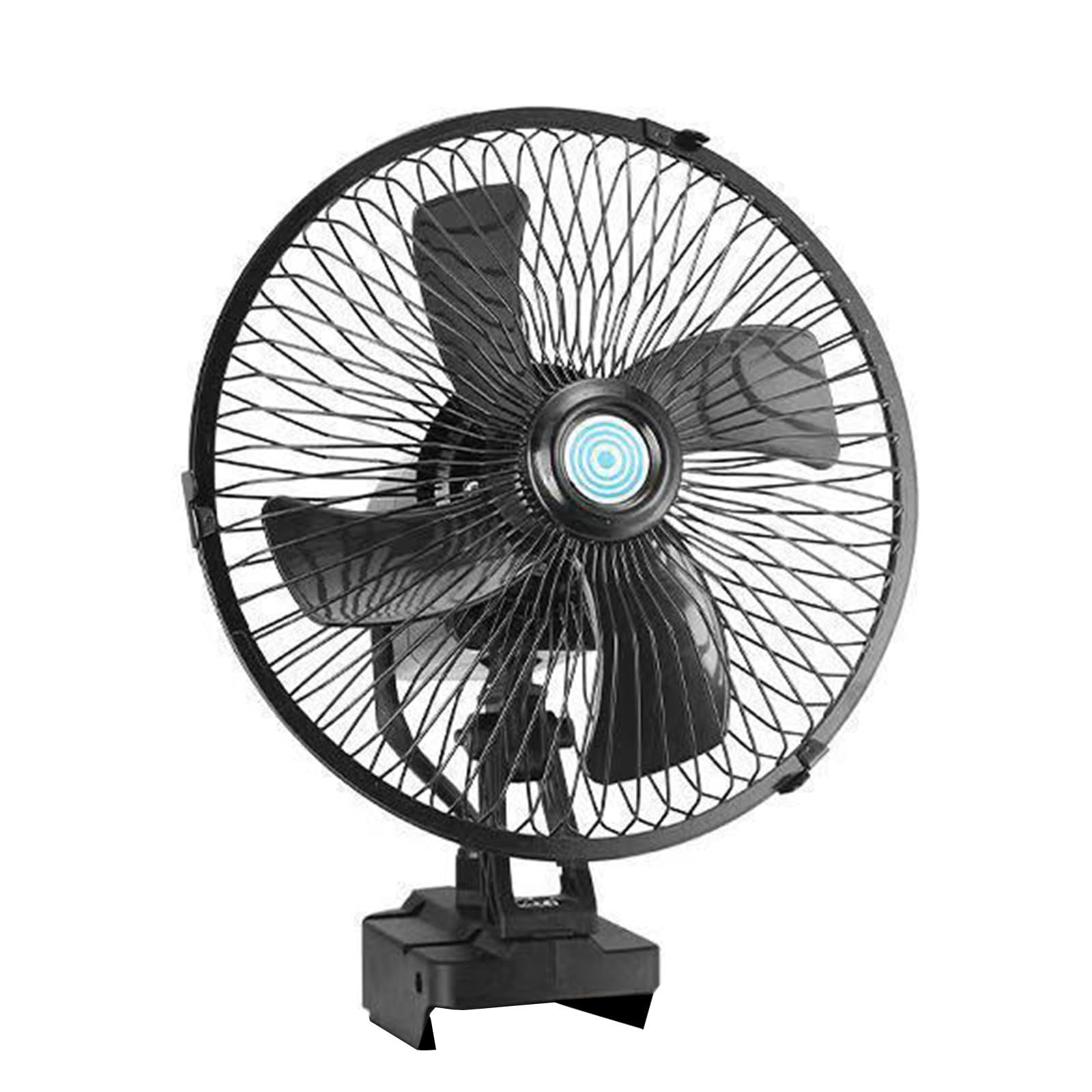 Ljmyy 8 Inch Compacted Rechargeable Fan With 180 Degree Rotation And 2 Speed Settings For Outdoor Camping And Worksites
