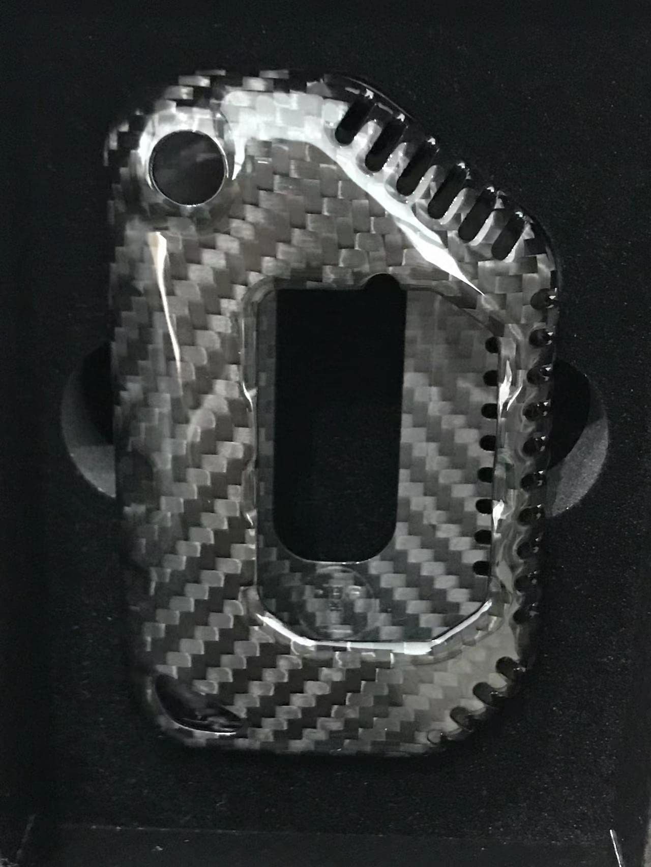 Real Carbon Fiber Key Fob Cover for Jeep, T-carbon Key Fob Protector Fits for Jeep Wrangler JL JLU Rubicon Sahara JLU Gladiator JT Remote Control Key Accessories 2018-2024(Black)