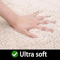 Vista 3 de Alfombras de baño peludas, súper absorbentes, antideslizantes, suaves, de felpa gruesa, lavables a máquina, alfombras de baño para baño, ducha