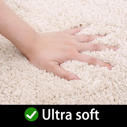 Miniatura 3 de Alfombras de baño peludas, súper absorbentes, antideslizantes, suaves, de felpa gruesa, lavables a máquina, alfombras de baño para baño, ducha y