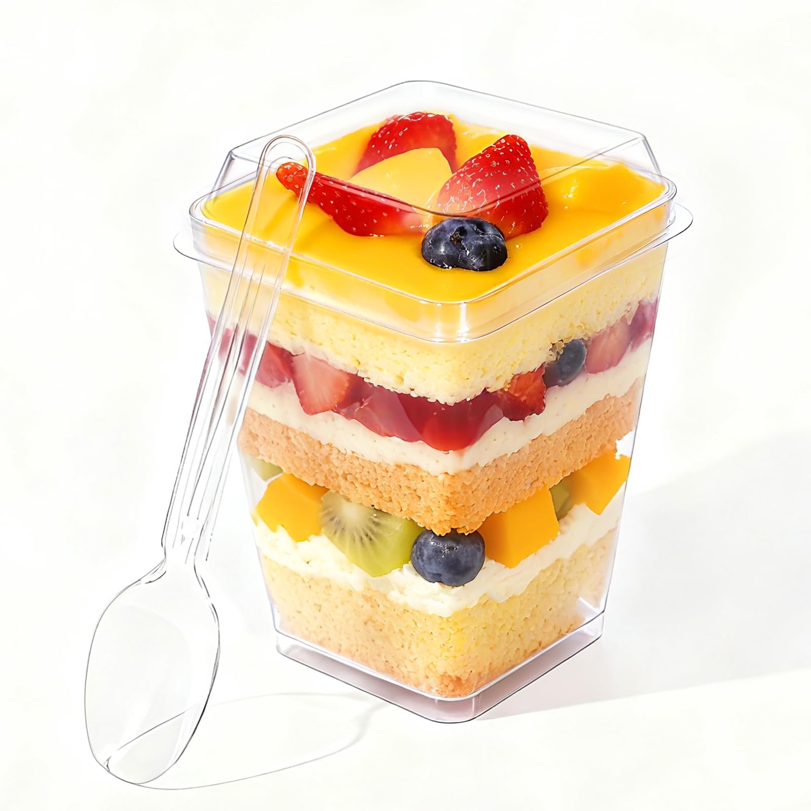 Fracurs Dessertgläser Plastik Wiederverwendbar
