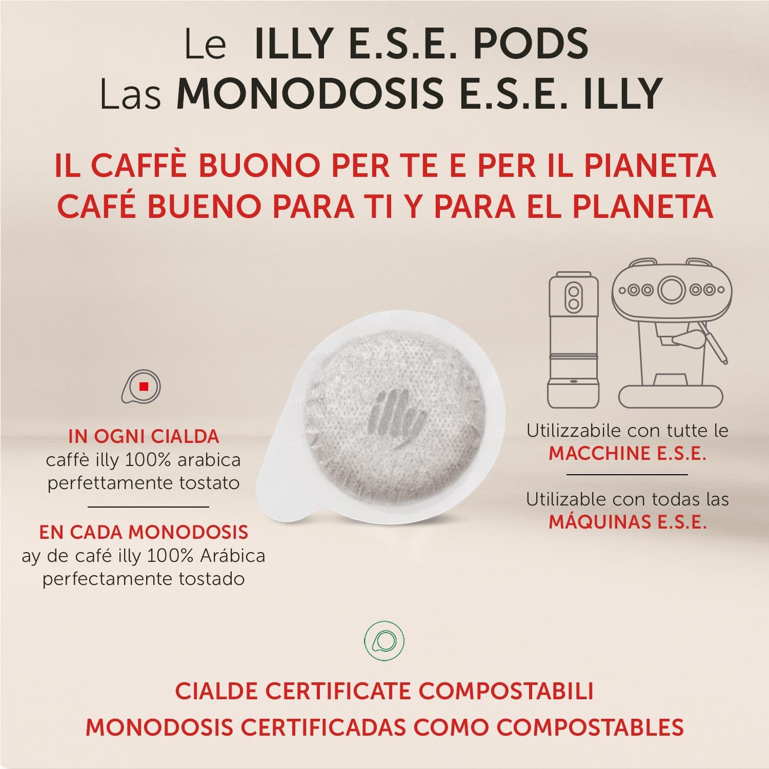 400 Cialde Di Caffè Illy Tostatura Scura Intenso | Capsule Caffè Torrefatto