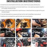 Vista 6 de PTNHZ Bomba de dirección asistida Saginaw serie P con polea de 5/8" de llave, eje cromado, reservorio para calle/rally, caja de engranajes