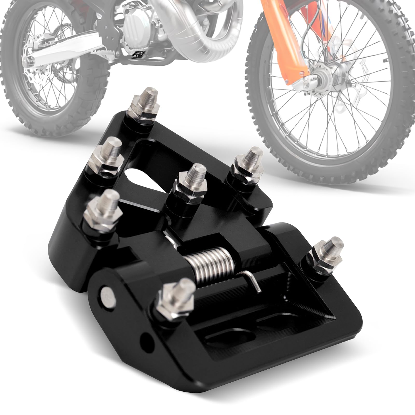 Kit Pédale Frein Arrière + Sélecteur Vitesse Orange – Pour KTM SX EXC XCF 125-690 – Alu CNC Antidérapant