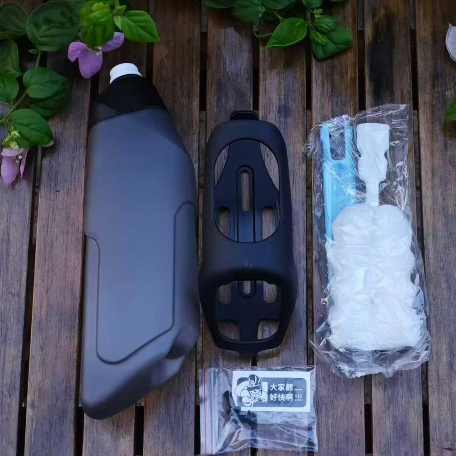 Generico Butelki rowerowe | Butelka na wodę 600 ml z uchwytem na bidon, zestaw uchwytów na bidon, do jazdy na rowerze, sportu, siłowni, treningu, podróży, szkoły, biegania, wędrówek
