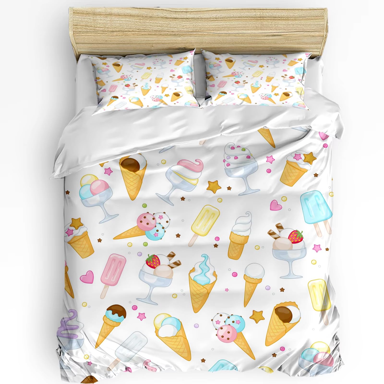 Parure de lit Tasse de Glace 210x210 cm, une idée cadeau originale pour lit double