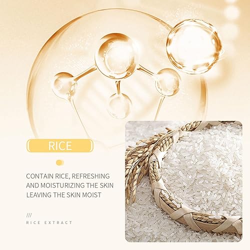 Miniatura 2 de Set de cuidado de la piel de arroz, 7 piezas de cuidado facial hidratante para mujeres, antioxidante, mejora la piel, juegos de cuidado facial de