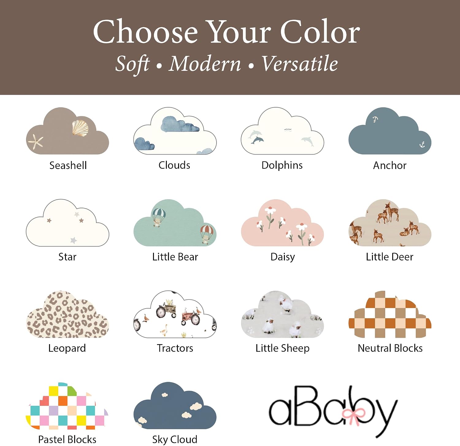 Ababy Custom Size Baby Fitted Sheet for Baby Boy or Girl – Jersey Cotton Printed Crib, Bassinet, Cradle & Toddler Mattress – Soft Stretch Fabric, Pattern Designs (Seashell)