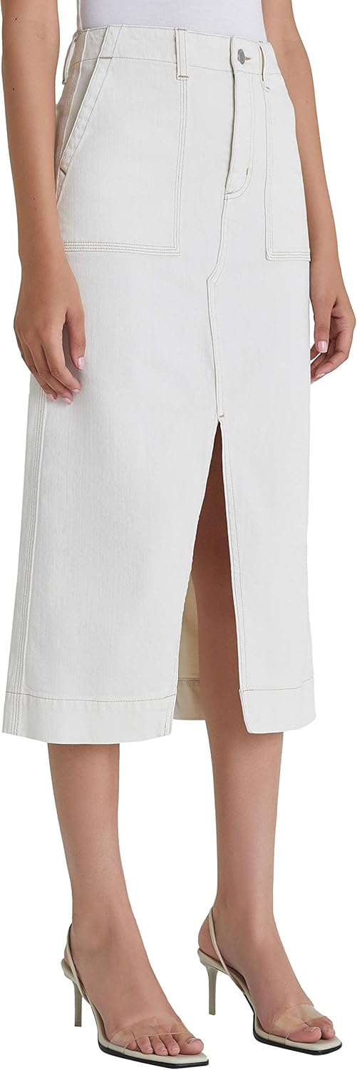 AG Adriano Goldschmied Women's Lana Woven Workwear Midi Length Skirt at  Women’s Clothing store