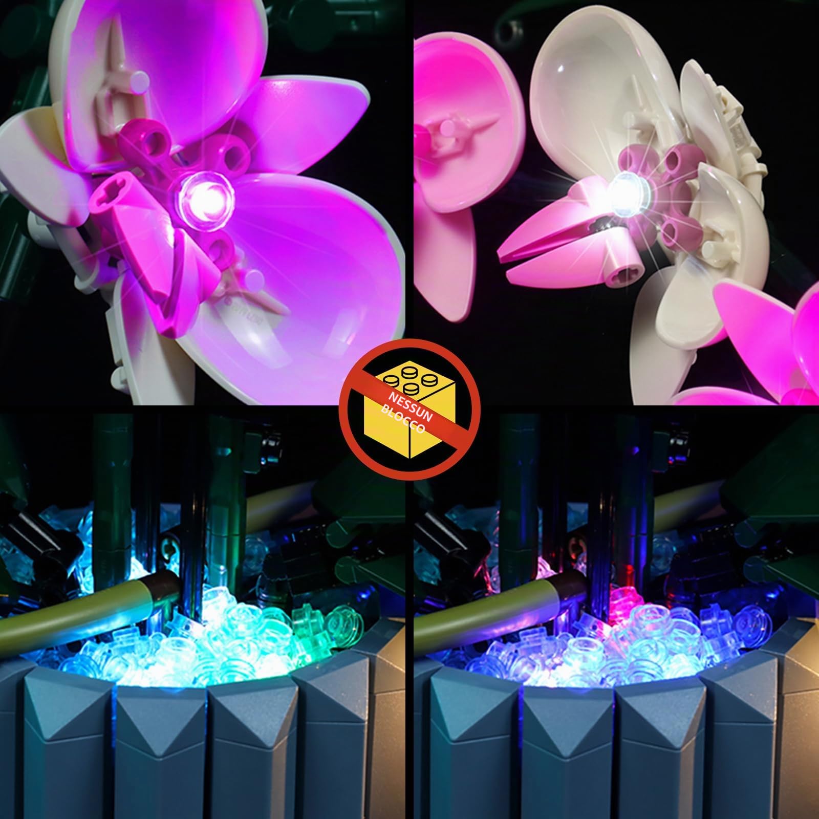 BrickBling Set di luci a LED per Lego 10311 Icons Orchidee (nessun modello Lego incluso, Fiore Adulto Botanical Collection Home Decor-versione classica