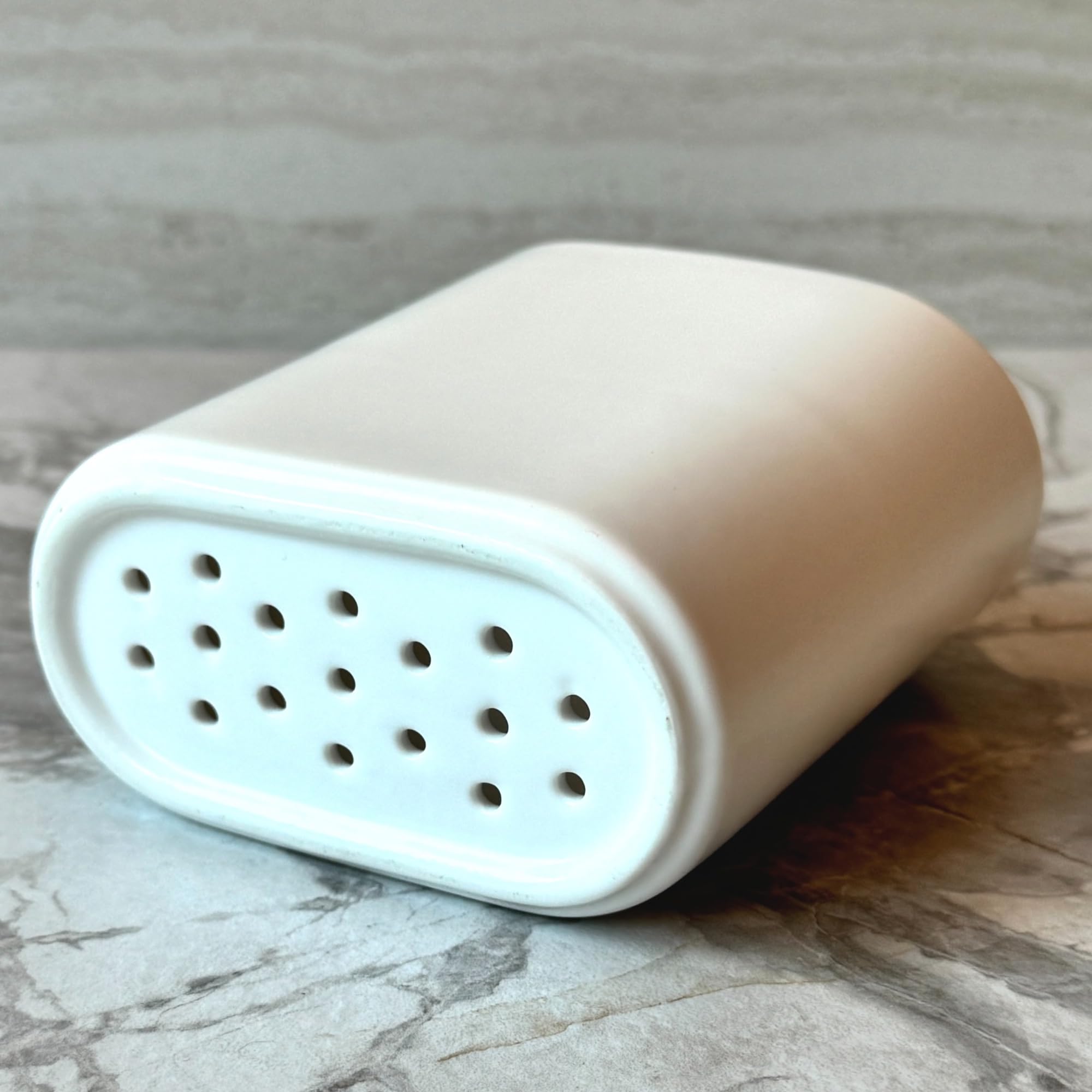 Murchison-Hume White Ceramic Brush Caddy with Drain Holes