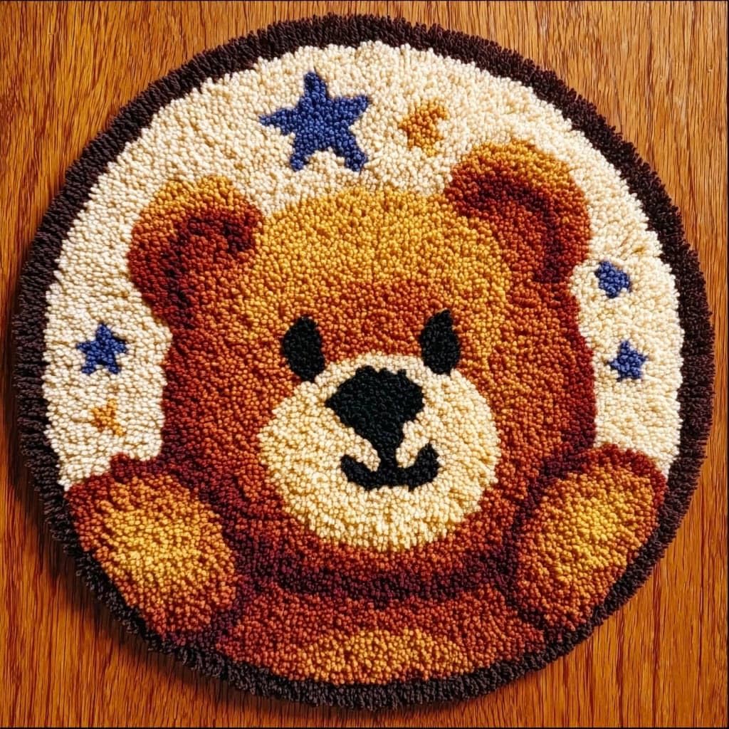AMBATTERY Latch Hook Kits for Adults,Latch Hook Rug Kit,Animal Bear